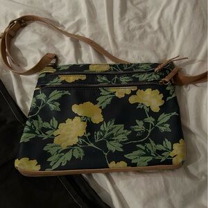 ADORABLE BLACK, YELLOW & GREEN LEATHER BAG